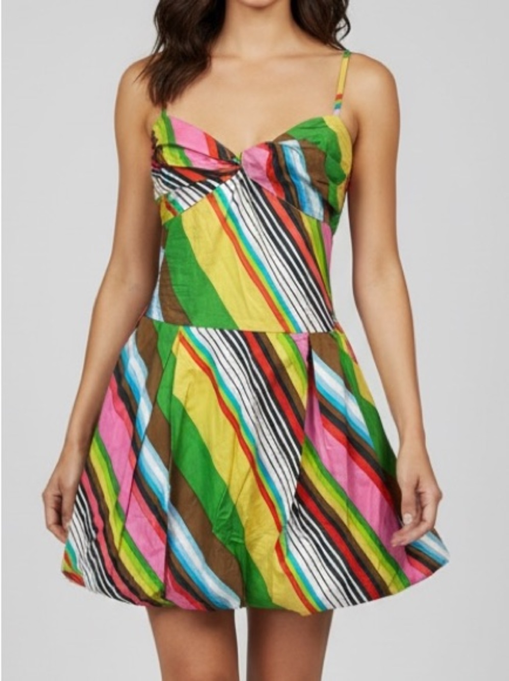 Anthropologie S/W/F Fitted Balloon Mini Dress in La Fiesta Colorway